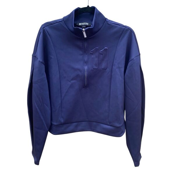 NWT New EleVen Venus Williams Navy Blue Be an 11 Pullover/Sweatshirt M - Picture 1 of 10